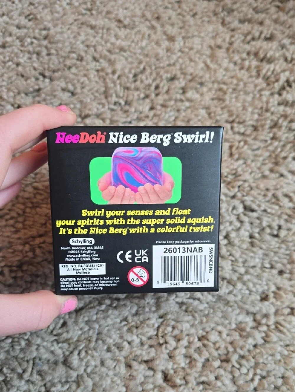 Nee-doh Nice Berg Swirl Purple Pink Stress Squishy